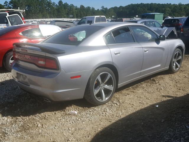 2C3CDXHG6EH359680 - 2014 DODGE CHARGER SX SILVER photo 4