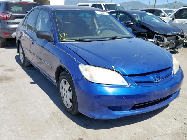 1HGES16345L005894 - 2005 HONDA CIVIC DX V BLUE photo 1