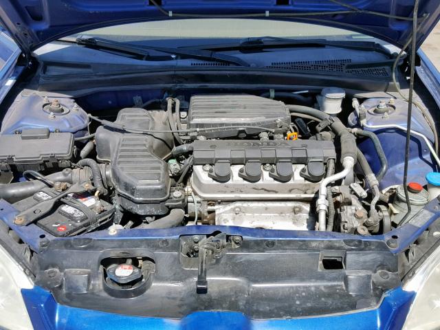 1HGES16345L005894 - 2005 HONDA CIVIC DX V BLUE photo 7