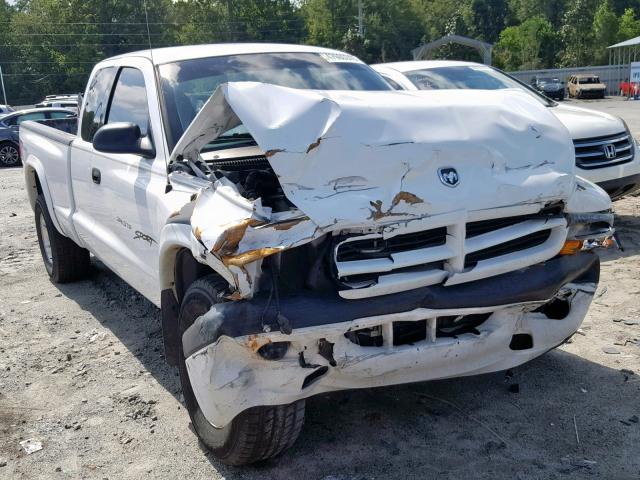 1B7GG22N71S347345 - 2001 DODGE DAKOTA WHITE photo 1