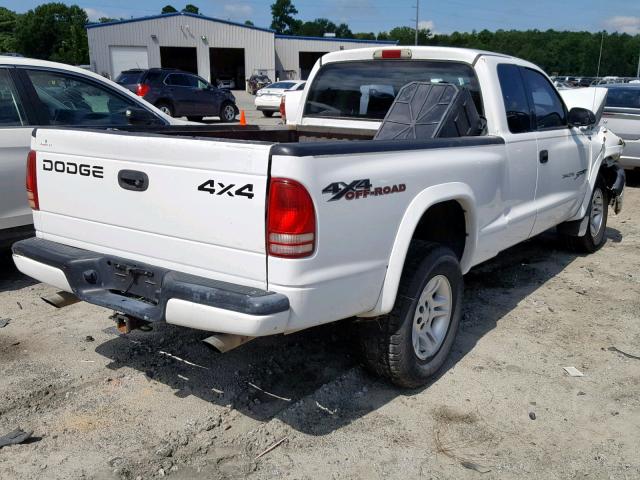 1B7GG22N71S347345 - 2001 DODGE DAKOTA WHITE photo 4