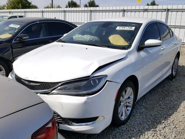 1C3CCCAB6FN617103 - 2015 CHRYSLER 200 LIMITE WHITE photo 2