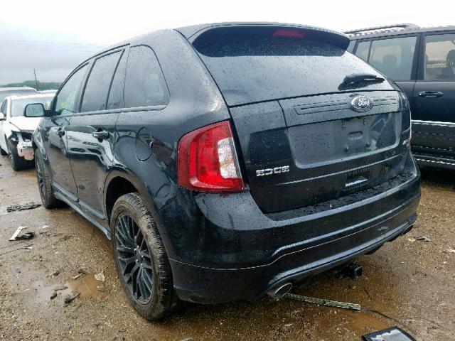 2FMDK4AK9DBE32346 - 2013 FORD EDGE SPORT BLACK photo 3