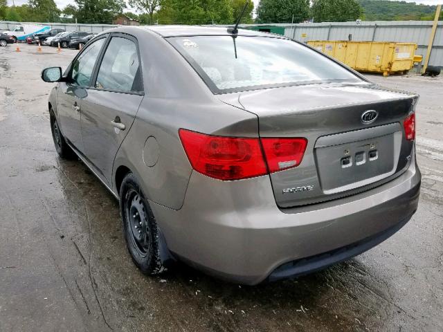 KNAFU4A26A5085787 - 2010 KIA FORTE EX GRAY photo 3