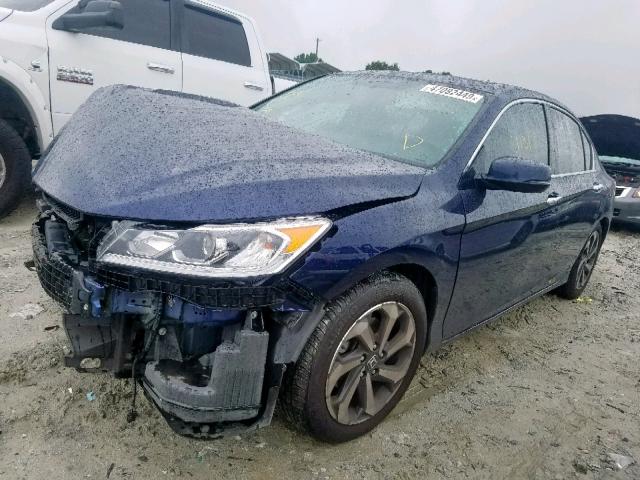 1HGCR3F84GA002504 - 2016 HONDA ACCORD EXL BLUE photo 2