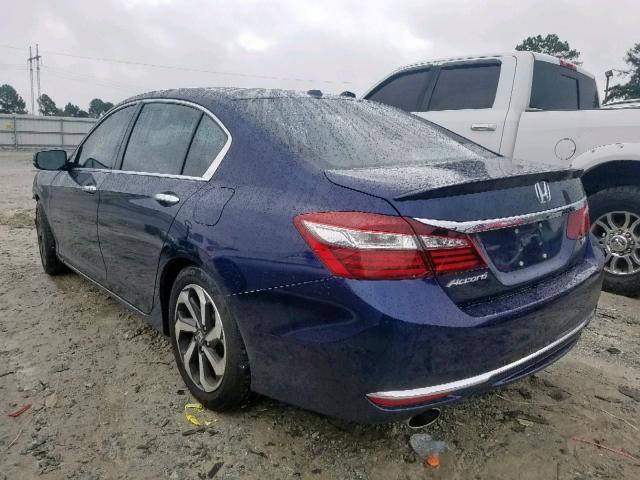 1HGCR3F84GA002504 - 2016 HONDA ACCORD EXL BLUE photo 3