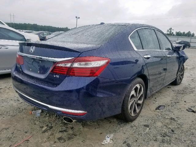 1HGCR3F84GA002504 - 2016 HONDA ACCORD EXL BLUE photo 4