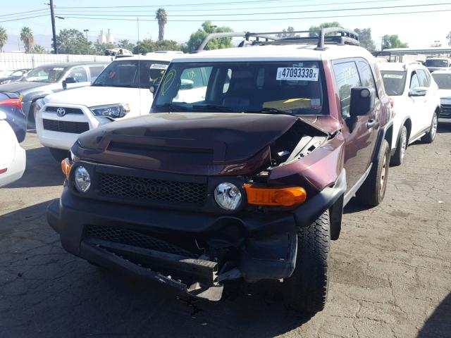 JTEZU11FX70005619 - 2007 TOYOTA FJ CRUISER MAROON photo 2