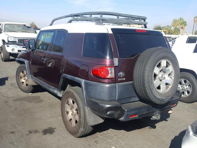 JTEZU11FX70005619 - 2007 TOYOTA FJ CRUISER MAROON photo 3