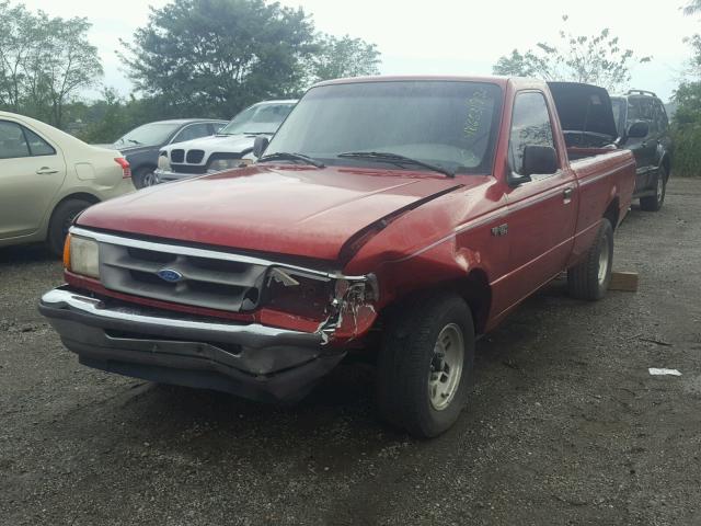 1FTCR10X9VUB38674 - 1997 FORD RANGER RED photo 2