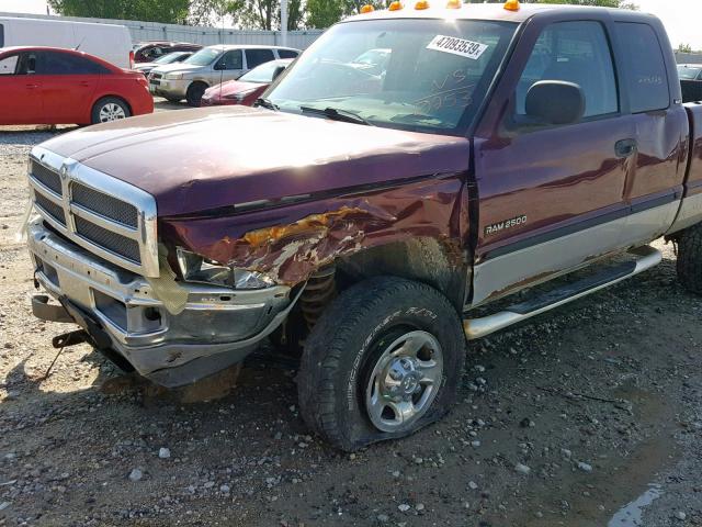 1B7KF23681J270253 - 2001 DODGE RAM 2500 MAROON photo 9