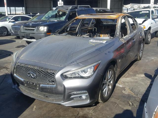 JN1BV7AP2EM686382 - 2014 INFINITI Q50 BASE GRAY photo 2