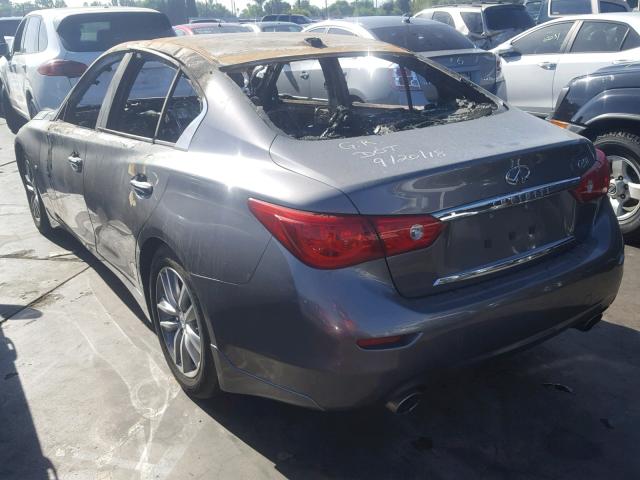 JN1BV7AP2EM686382 - 2014 INFINITI Q50 BASE GRAY photo 3