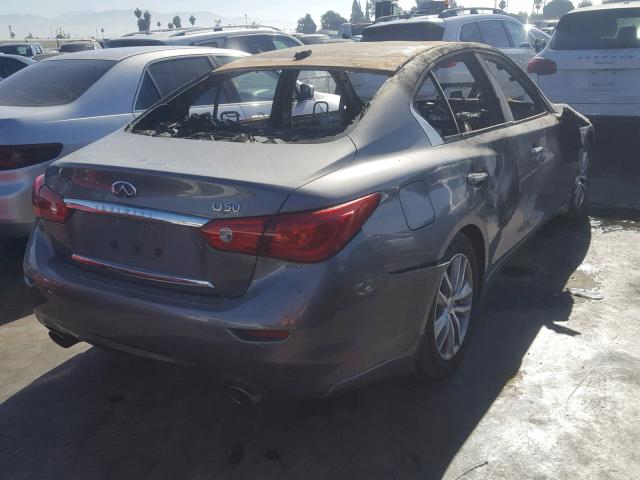 JN1BV7AP2EM686382 - 2014 INFINITI Q50 BASE GRAY photo 4