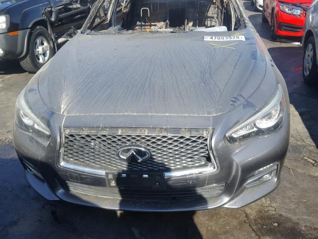 JN1BV7AP2EM686382 - 2014 INFINITI Q50 BASE GRAY photo 7