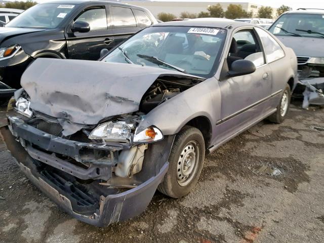 2HGEJ2121SH532811 - 1995 HONDA CIVIC DX GRAY photo 2