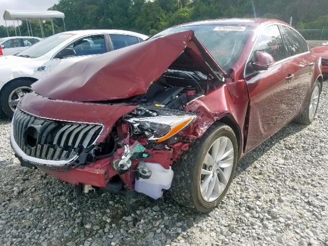 2G4GR5GX9H9109039 - 2017 BUICK REGAL PREM RED photo 2