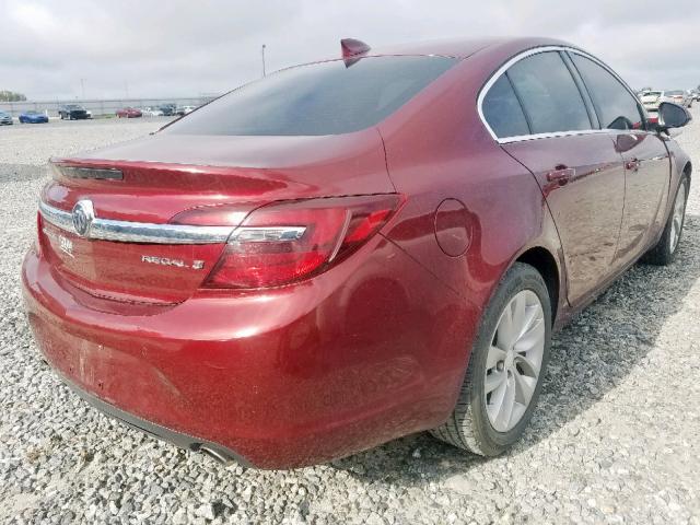 2G4GR5GX9H9109039 - 2017 BUICK REGAL PREM RED photo 4