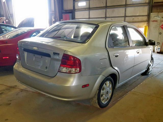 KL1TD52655B366457 - 2005 CHEVROLET AVEO BASE Gümüş foto 4