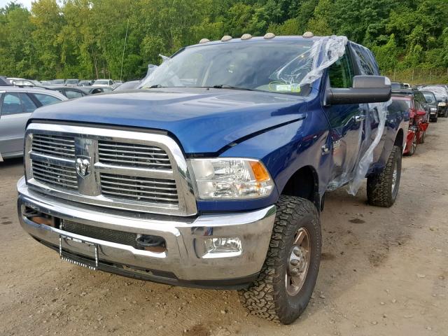 3D7UT2CL2AG112599 - 2010 DODGE RAM 2500 BLUE photo 2