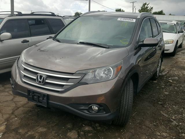 2HKRM3H75EH514256 - 2014 HONDA CR-V EXL BROWN photo 2