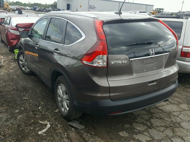 2HKRM3H75EH514256 - 2014 HONDA CR-V EXL BROWN photo 3