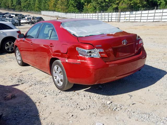 4T1BE46K18U261812 - 2008 TOYOTA CAMRY CE RED photo 3
