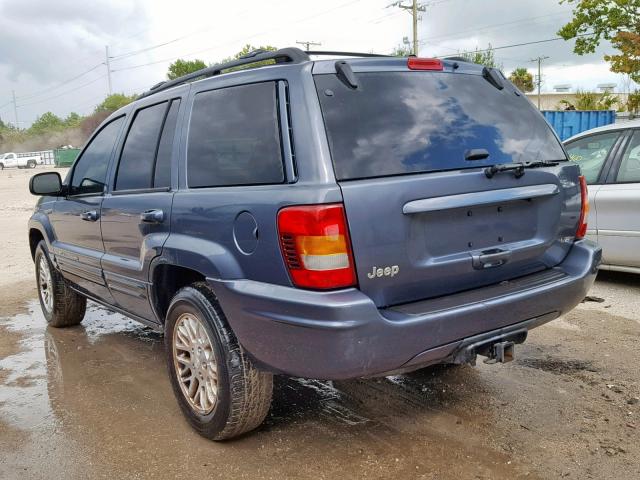 1J4GX58N04C291136 - 2004 JEEP GRAND CHER BLUE photo 3