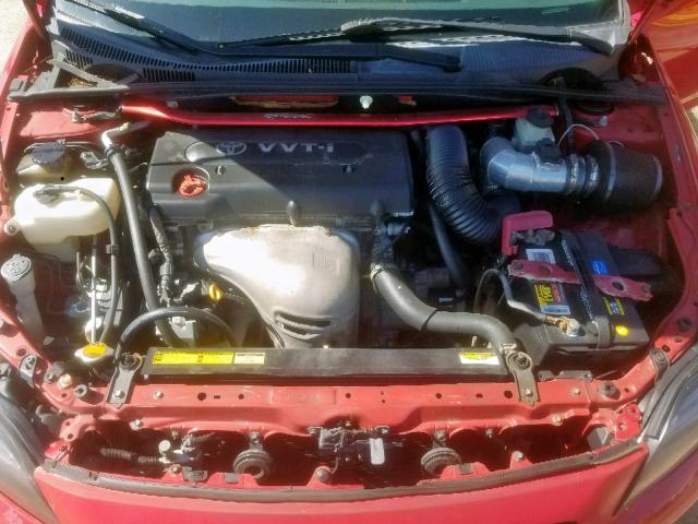 JTKDE177X50061027 - 2005 TOYOTA SCION TC წითელი ფოტო 7