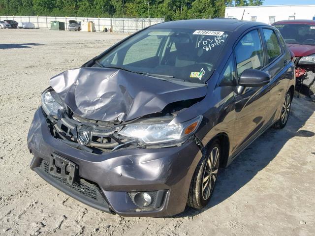 3HGGK5H8XFM704858 - 2015 HONDA FIT EX BLACK photo 2