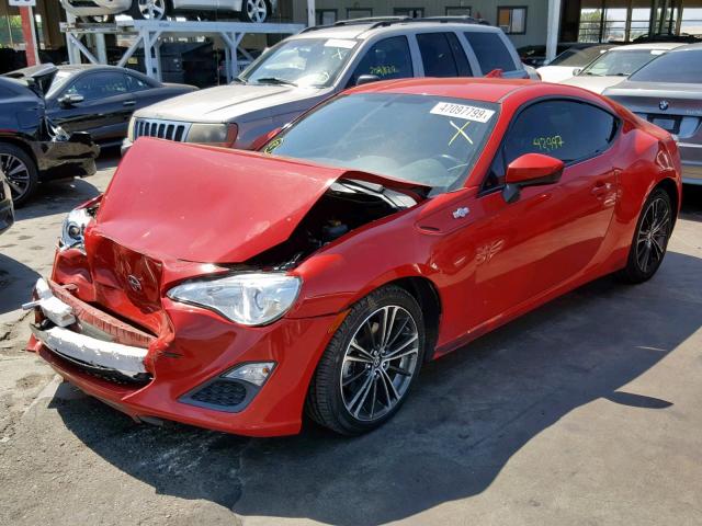 JF1ZNAA18F8708339 - 2015 TOYOTA SCION FR-S RED photo 2