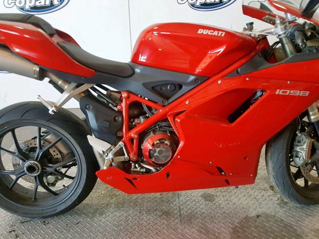 ZDM1XBEW18B017192 - 2008 DUCATI 1098 BASE RED photo 7