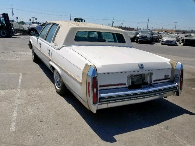 1G6DW51Y7KR714940 - 1989 CADILLAC BROUGHAM WHITE photo 3