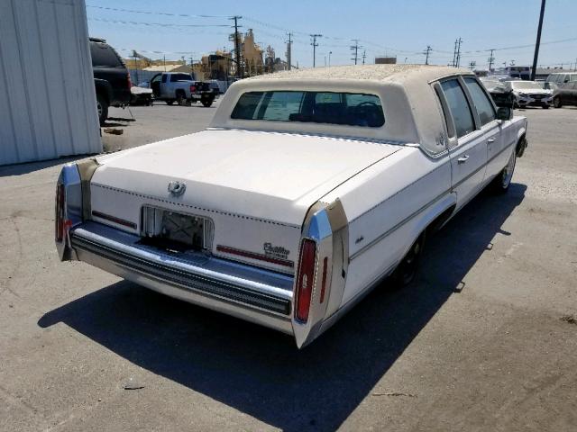 1G6DW51Y7KR714940 - 1989 CADILLAC BROUGHAM WHITE photo 4