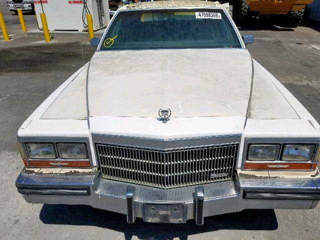 1G6DW51Y7KR714940 - 1989 CADILLAC BROUGHAM WHITE photo 9