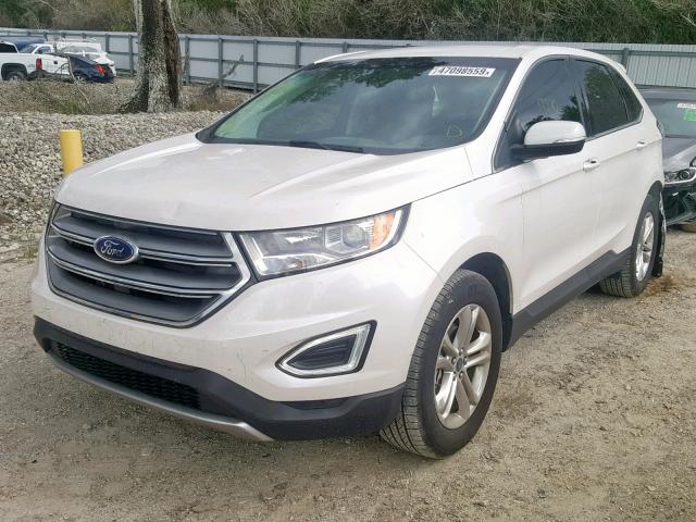 2FMPK3J9XJBB48725 - 2018 FORD EDGE SEL WHITE photo 2