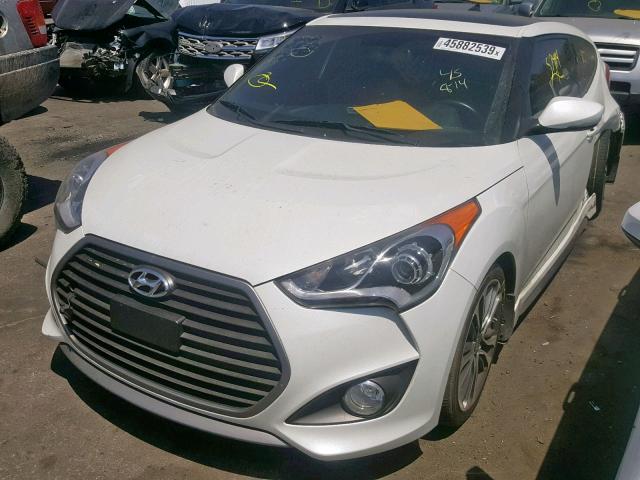 KMHTC6AE6GU291961 - 2016 HYUNDAI VELOSTER T WHITE photo 2