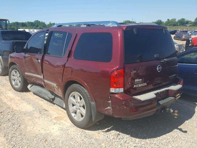 5N1BA0NF2BN606257 - 2011 NISSAN ARMADA PLA BURGUNDY photo 3