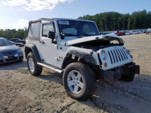 1J8FA24147L176640 - 2007 JEEP WRANGLER X WHITE photo 1