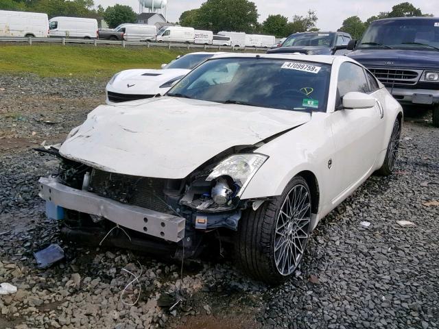 JN1BZ34D08M705045 - 2008 NISSAN 350Z COUPE WHITE photo 2