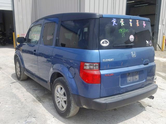 5J6YH18757L006916 - 2007 HONDA ELEMENT EX BLUE photo 3