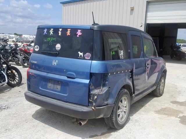 5J6YH18757L006916 - 2007 HONDA ELEMENT EX BLUE photo 4