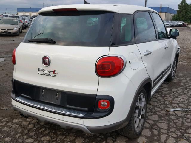 ZFBCFADH5EZ006559 - 2014 FIAT 500L TREKK WHITE photo 4