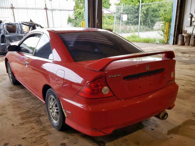 1HGEM21215L812114 - 2005 HONDA CIVIC DX RED photo 3