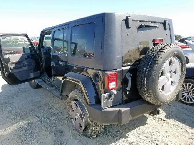 1J8GA59107L139258 - 2007 JEEP WRANGLER S BLACK photo 3