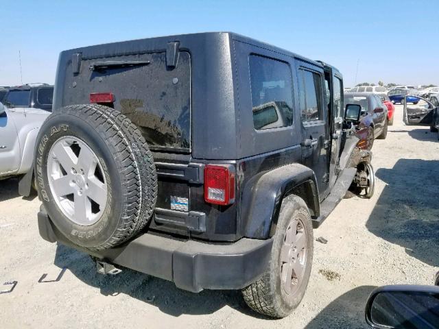 1J8GA59107L139258 - 2007 JEEP WRANGLER S BLACK photo 4