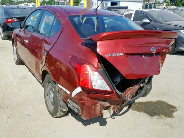 3N1CN7AP6JL874492 - 2018 NISSAN VERSA S BURGUNDY photo 3