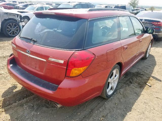 4S3BP676X54322906 - 2005 SUBARU LEGACY GT RED photo 4