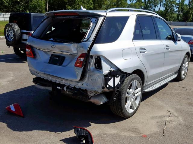 4JGDA5HBXFA605711 - 2015 MERCEDES-BENZ ML 350 4MA SILVER photo 4