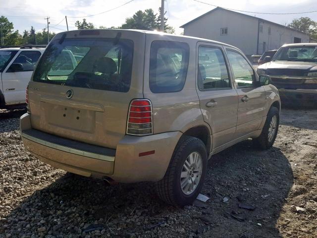 4M2YU80Z77KJ05745 - 2007 MERCURY MARINER CO TAN photo 4